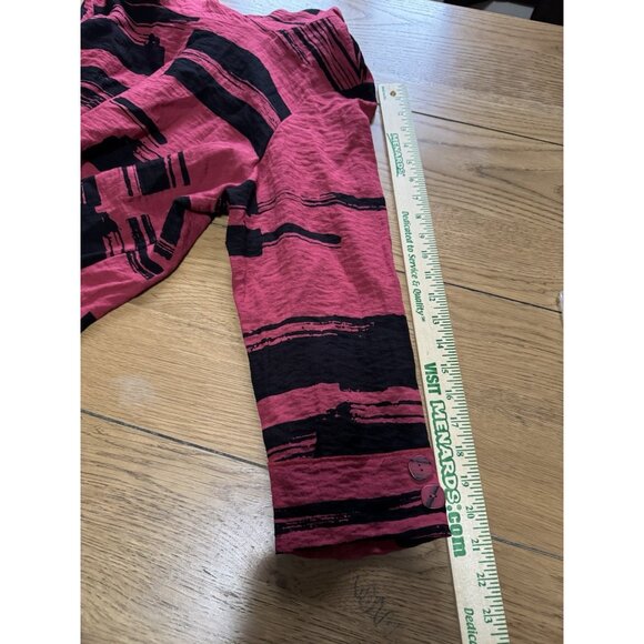 Habitat Clothes To Live In Women Small Black Red Cowl Neck Lagenlook Tunic Top - Picture 6 of 10